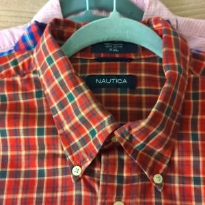 Nautica button down vintage ling sleeve shirt "flannel"  like brand new
